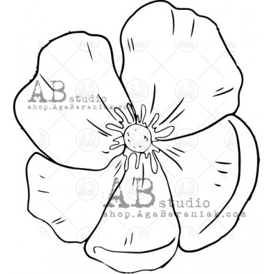 Rubber stamp ID-487 "flower"