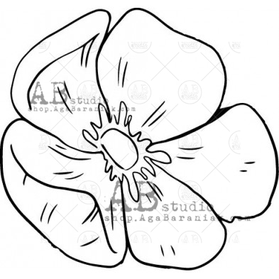 Rubber stamp ID-488 "flower"