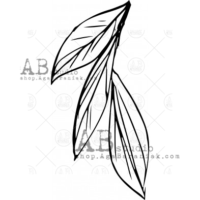 Rubber stamp ID-489 "leaf"