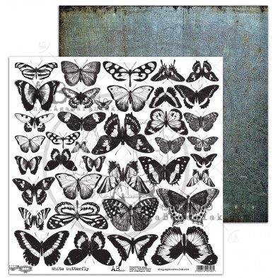 elementy do wycinania "White-butterfly" -arkusz 12'x12'