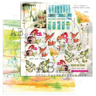 Scrapbooking paper "Magic whispers of fairytales"- sheet 6 - 30x30