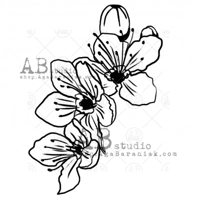 Rubber stamp ID-497 "flower"