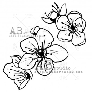 Rubber stamp ID-498 "flower"