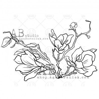 Rubber stamp ID-503 "flower"