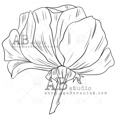 Rubber stamp ID-514 "flower"