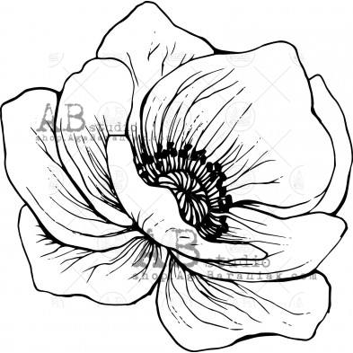 Rubber stamp ID-524 "flower"