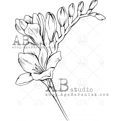 Rubber stamp ID-526 "flower"