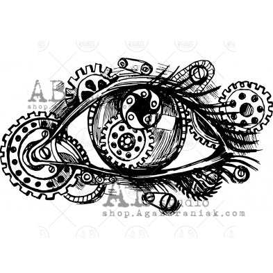 copy of Rubber stamp ID-535 "steampunk  eye"