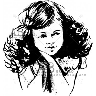 Rubber stamp ID-543 "victorian girl"