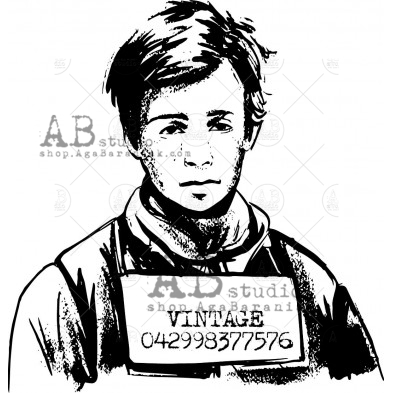 Stempel gumowy ID-544 "vintage chłopiec"
