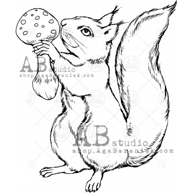 Stempel gumowy ID-558 "wiewiórka"