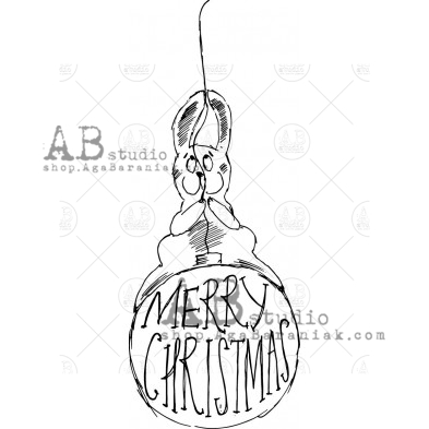 Rubber stamp ID-573 "christmas bauble"