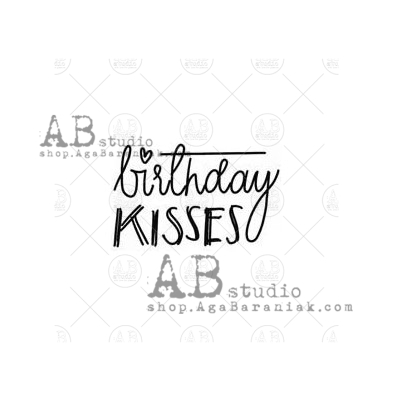 Rubber stamp  ID-619 "birthday kisses"