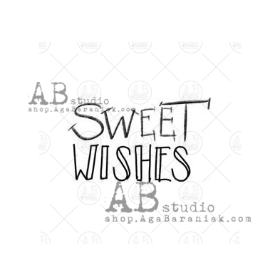 Rubber stamp ID-632 "sweet wishes"