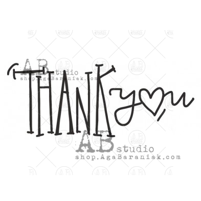 Rubber stamp ID-633 "thank you"