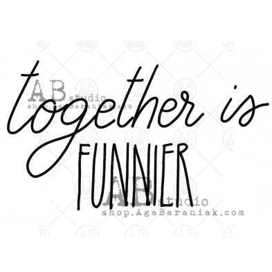 Rubber stamp  "together is funner" ID-635