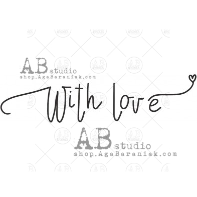 Rubber stamp "with love" ID-638