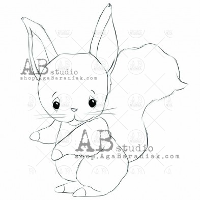 Rubber stamp " squirrel" ID-640
