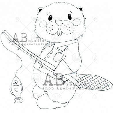 Rubber stamp "beaver" ID-641