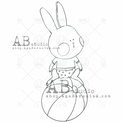 Rubber stamp "a  hare" ID-648