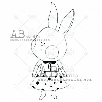 Rubber stamp "a  hare" ID-649