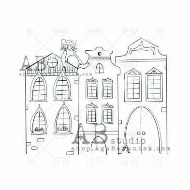 Rubber stamp "a house" ID-650