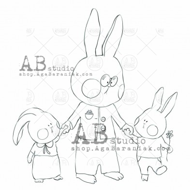 Rubber stamp "family ID-654
