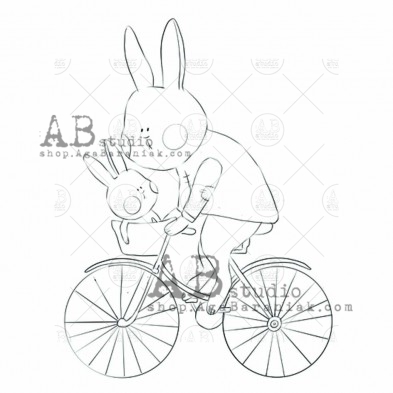 Rubber stamp "hare" ID-656