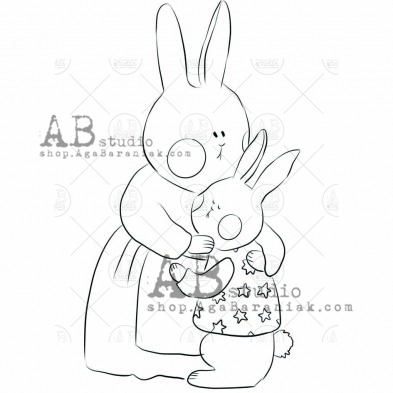 Rubber stamp "hare" ID-657