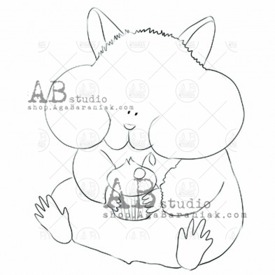Rubber stamp "hamster" ID-661