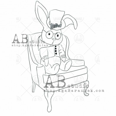 Rubber stamp "hare" ID-676