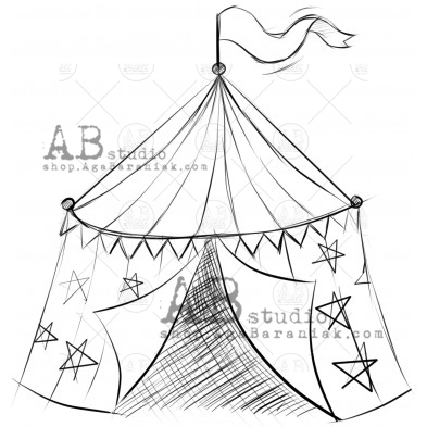 Rubber stamp "circus tent" ID-679