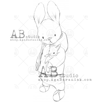 Rubber stamp "hare" ID-688