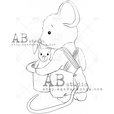Rubber stamp "mouse" ID-692