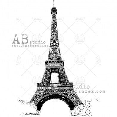 Stempel gumowy "Eiffel Tower" ID-702