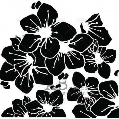 Stencil ID-213 flowers