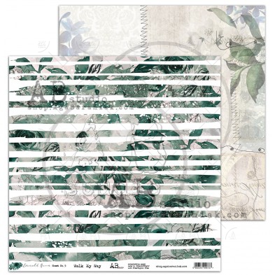 Scrapbooking paper "Emerald Queen"-sheet 5-12'x12'
