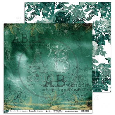 Papier do scrapbookingu "Emerald Queen"- arkusz 7 - 30x30