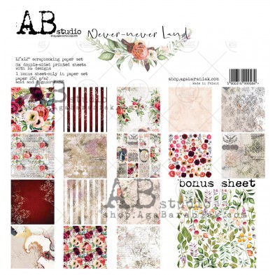 Never-never Land - scrapbooking paper 12" x 12" ABstudio - cover and bonus page