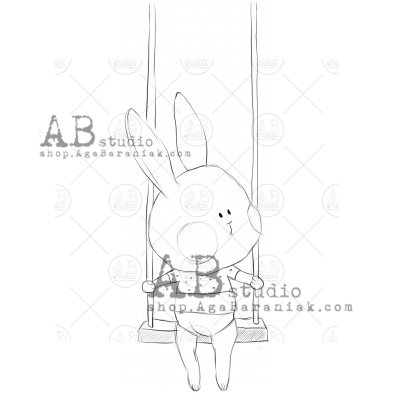 Rubber stamp "sweet bunny" ID-689