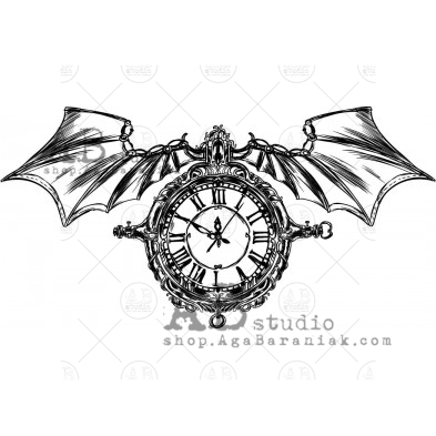 Rubber stamp "steampunk  wings" ID-698