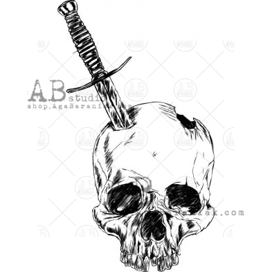 Rubber stamp "skull" ID-701