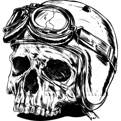 Rubber stamp "big skull" ID-711