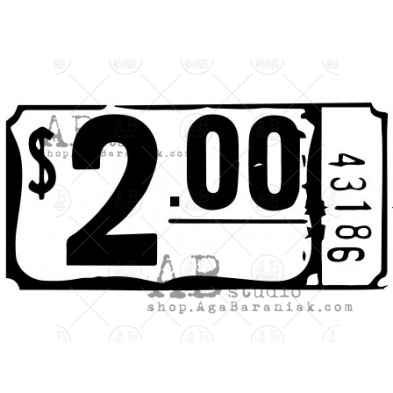 Rubber Stamp ID-749 "ticket"