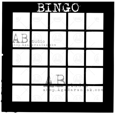 Rubber Stamp ID-754 "bingo label"