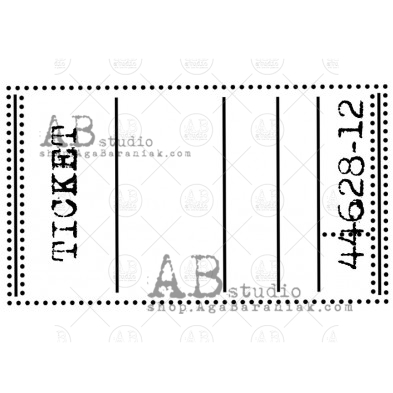 Rubber Stamp ID-755 "ticket label"
