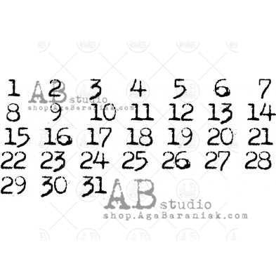 Stempel gumowy ID-767 "cyfry kalendarza"