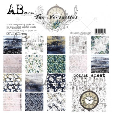 "The Versailles" scrapbooking paper set 8x 12'x12' + bonus page