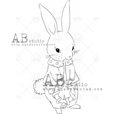 Rubber stamp ID-783 "Christmas hare"