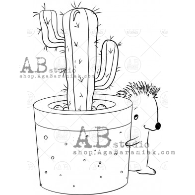 Rubber stamp ID-786 " cactus"